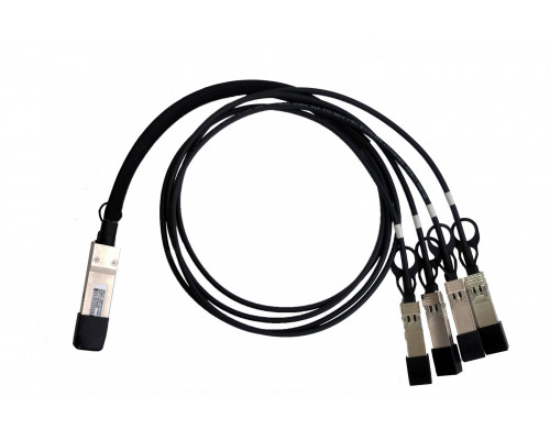FH-DP4T30QS01, QSFP+ to 4хSFP+ Direct attach passive cable, 1m