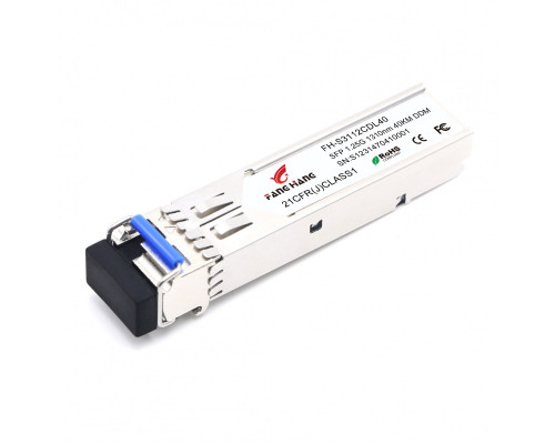 FH-S3112CDL40, 40 км SFP модуль 1.25G, 2 волокна, 1310 нм, DDM, LC
