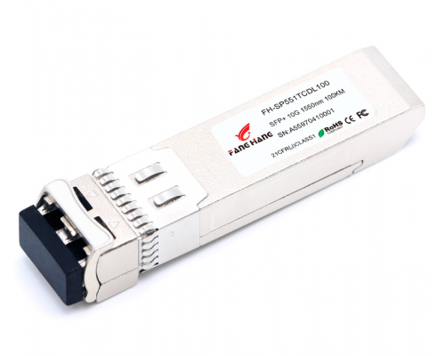 FH-SP551TCDL100, 100 км SFP+ 10G модуль, 2 волокна,1550 nm, LC, DDM