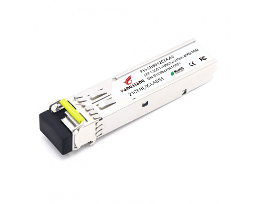 FH-SB3512CDL40, 40 км SFP модуль WDM, 1.25 G, TX 1550 нм, RX 1310 нм, LC, DDM